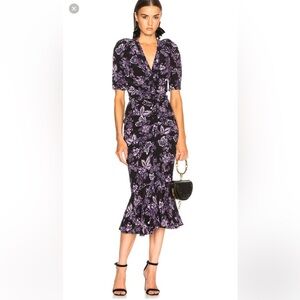 Veronica Beard Kent dress floral purple